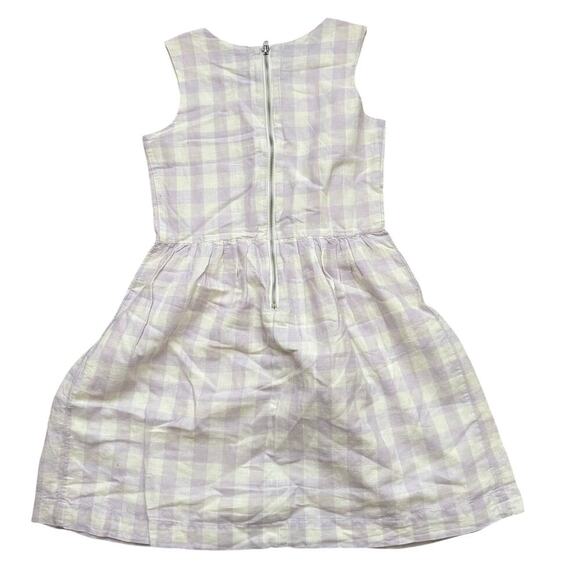 GAP Kids Pastel Gingham Sleeveless Linen Blend Summer Cottagecore Dress XL - Picture 2 of 6